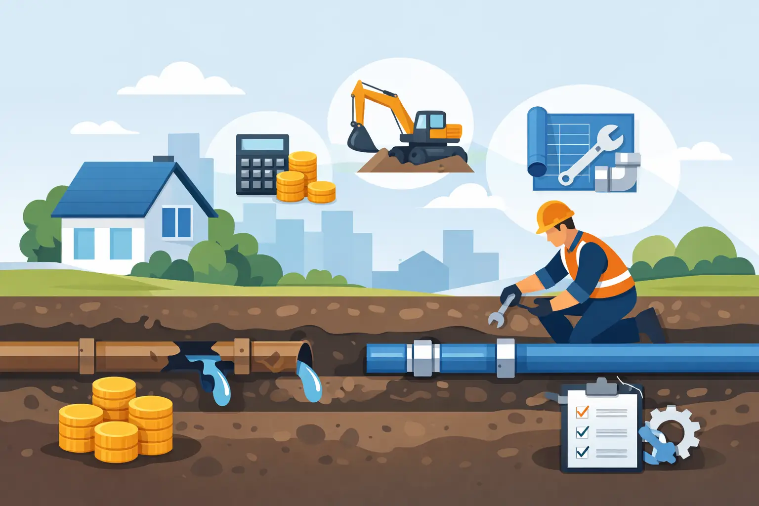Water Line Replacement Cost Factors Explained