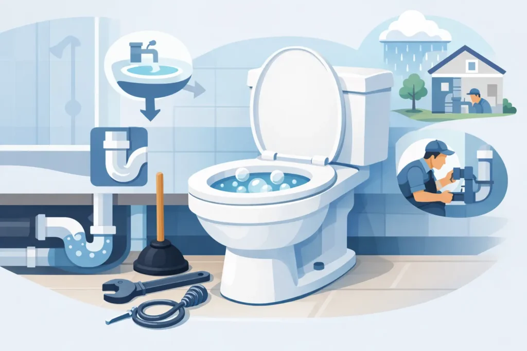 Why Is My Toilet Bubbling? Causes and Fixes